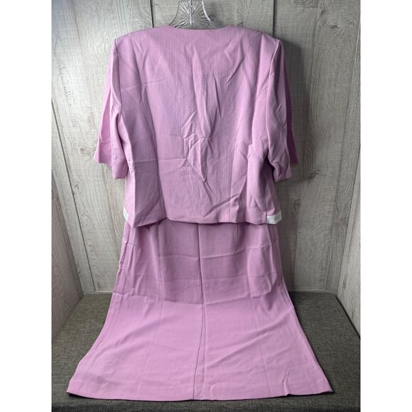 Drapers & Damons Womens Pink Sleeveless Dress & Lined Jacket Set Size M - Picture 2 of 8